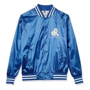 Cincinnati Recreation Blue Satin Vintage Bomber Jacket